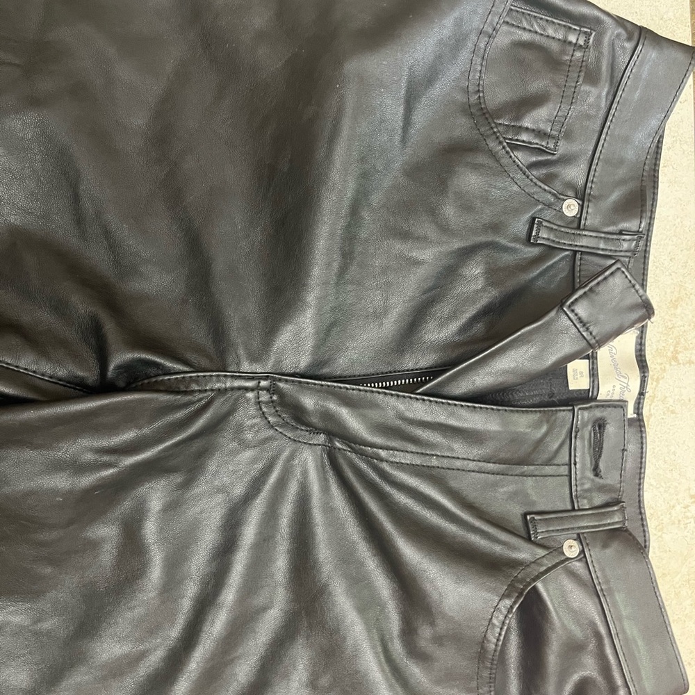 Black Faux Leather Pants